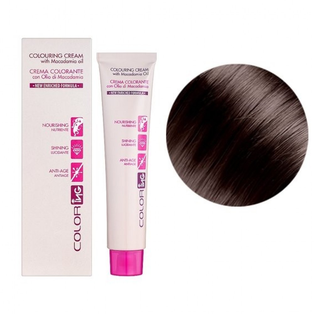 Крем-краска для волос ING Professional Colouring Cream with Macadamia oil 5C кофе глясе, 60 мл