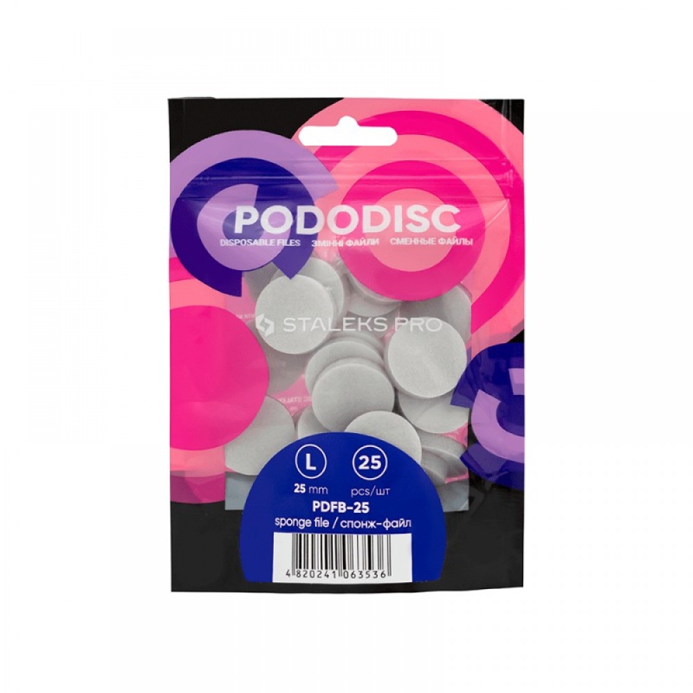 Спонж-файл для педикюрного диска PODODISC STALEKS PRO L (25 шт)