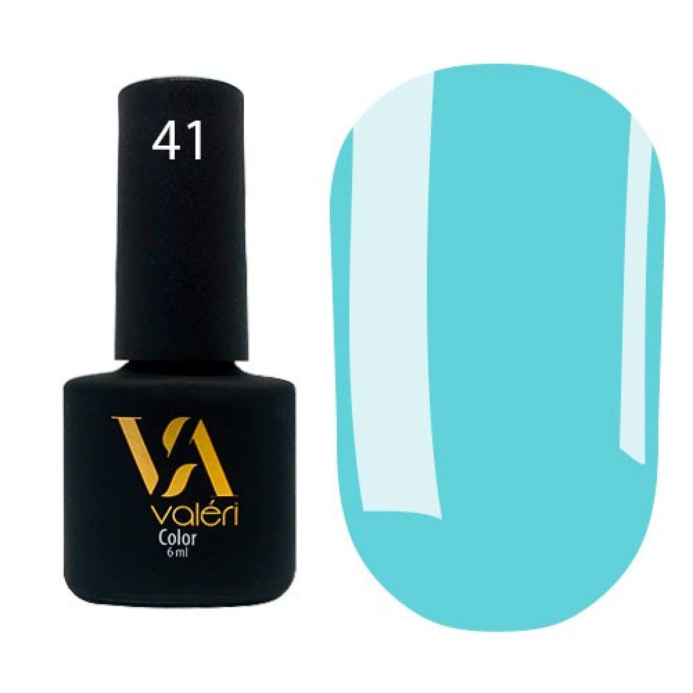 Гель-лак Valeri Color № 041 (яркий голубой, эмаль), 6 мл