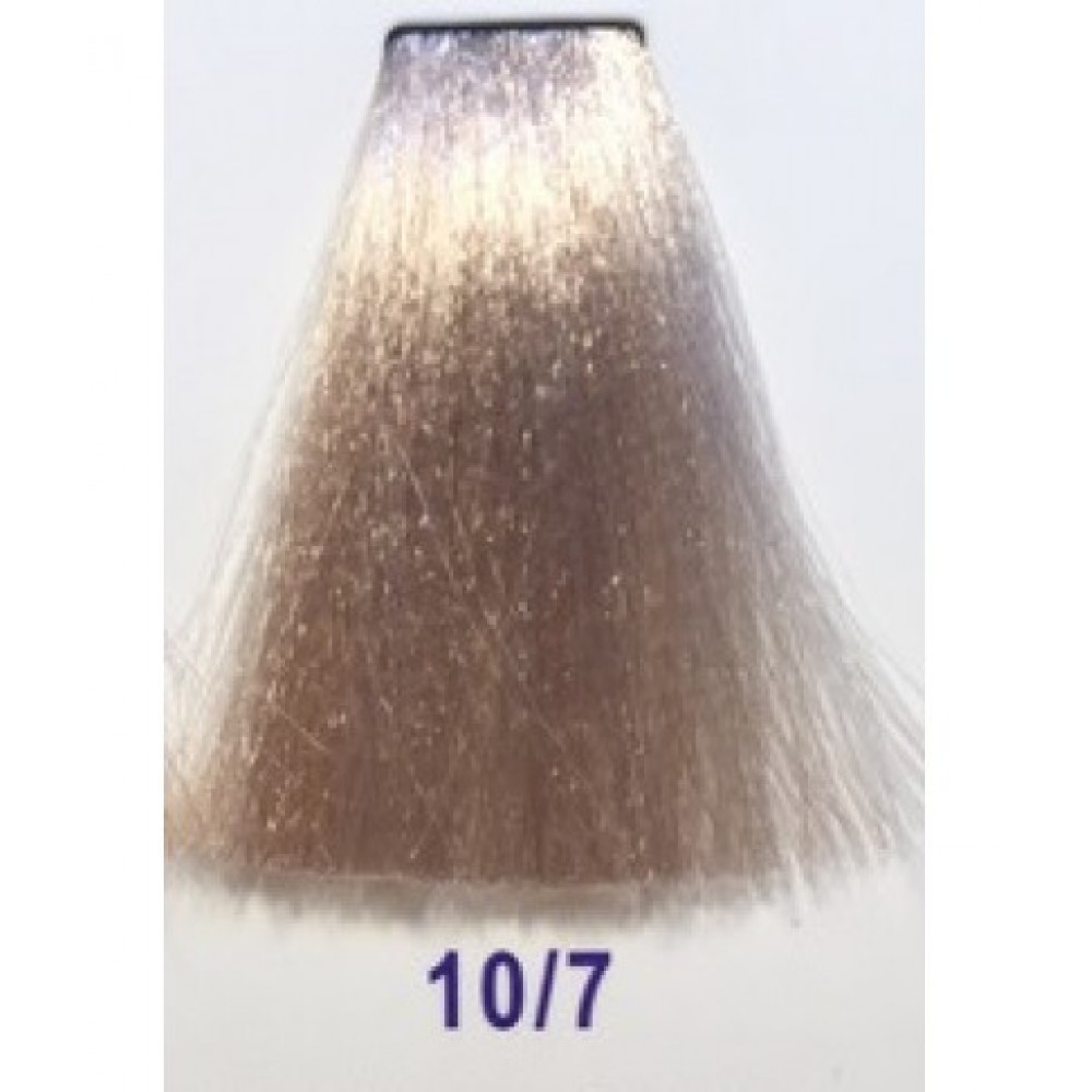 10/7 Крем-фарба для волосся з низьким вмістом аміаку DCM HOP Complex Hair Color Cream дуже світлий платиновий блондин бежевий, 100 мл