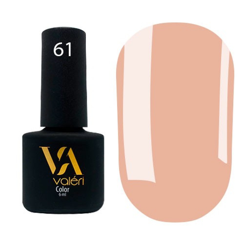 Гель-лак Valeri Color № 061 (карамельный, эмаль), 6 мл