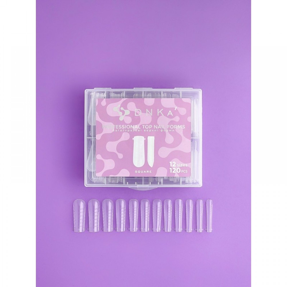 Верхние формы для моделирования Top Nail Forms Square (квадрат) DNKa,120pcs