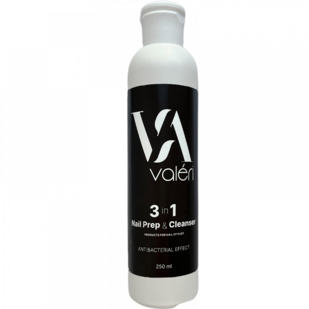 Средство для дезинфекции, обезжиривания и снятия липкого слоя Valeri 3In1 Nail Prep & Cleanser, 250 мл