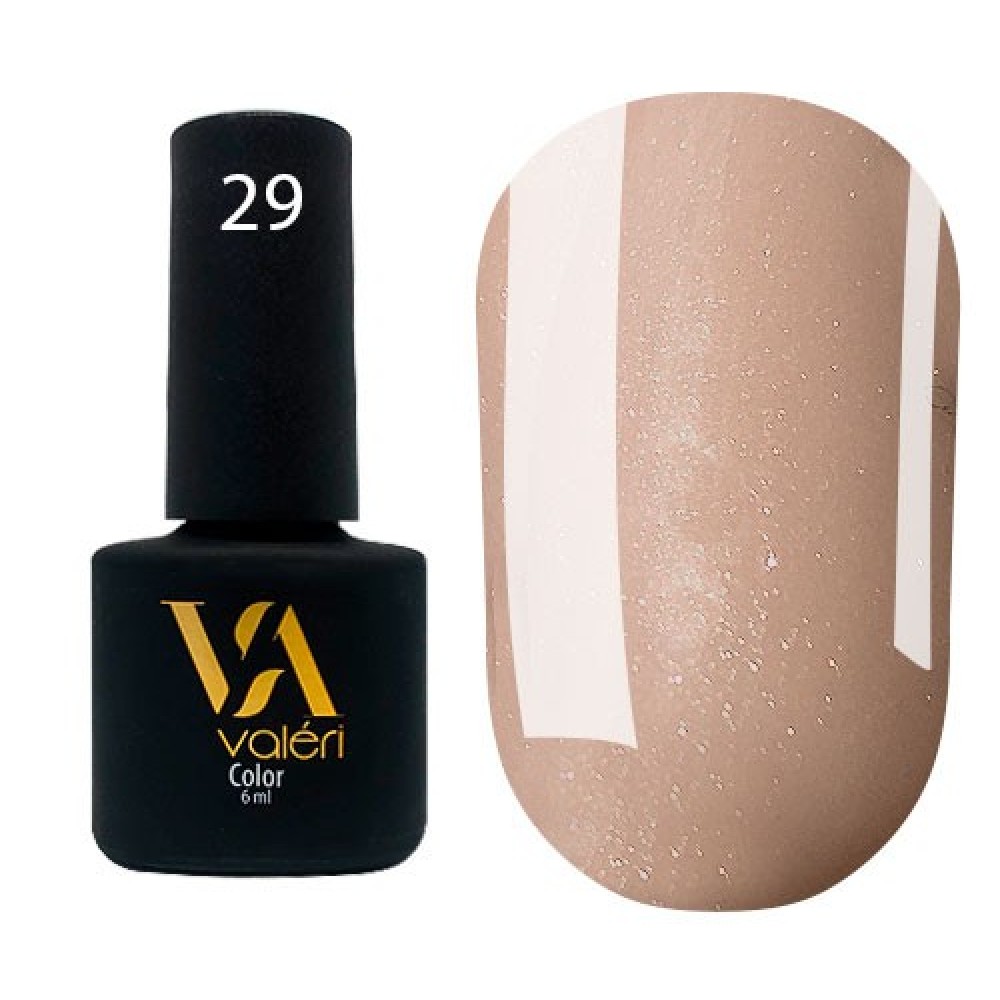 Гель-лак Valeri Color № 029 (кофе с молоком, микроблеск), 6 мл