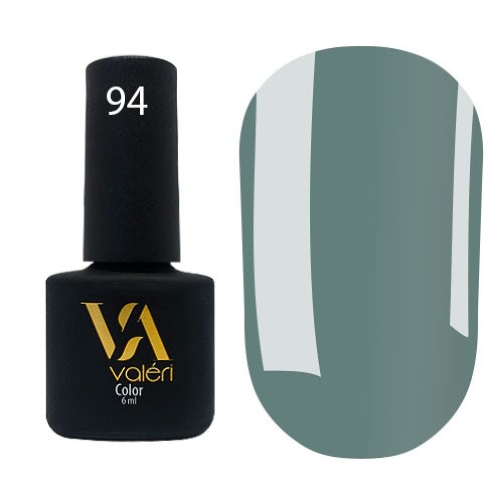 Гель-лак Valeri Color № 094 (серо-голубой, эмаль), 6 мл