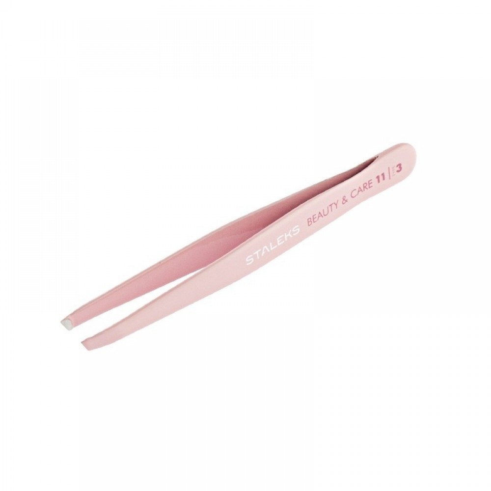 Пинцет для бровей STALEKS BEAUTY & CARE 11 TYPE 3 (широкие скошенные кромки) TBC-11/3