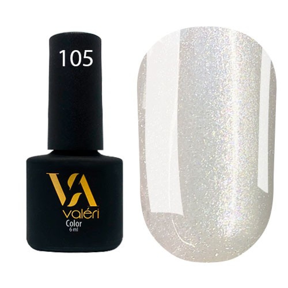 Гель-лак Valeri Color № 105 (жемчужный, микроблеск), 6 мл