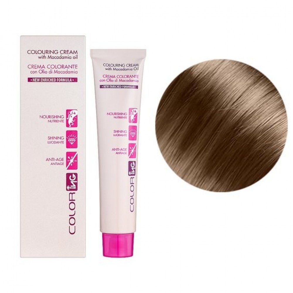 Крем-краска для волос ING Professional Colouring Cream with Macadamia oil 8 светлый блондин, 60 мл