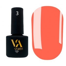 Гель-лак Valeri Color № 003 (персиково-оранжевий, емаль), 6 мл