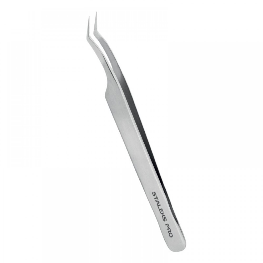 Пинцет профессиональный для ресниц STALEKS EXPERT 41 TYPE 7 (L-образный, 30')