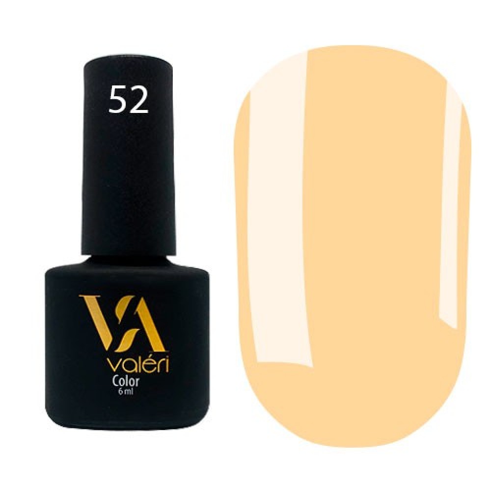 Гель-лак Valeri Color № 052 (оранжево-желтый, эмаль), 6 мл