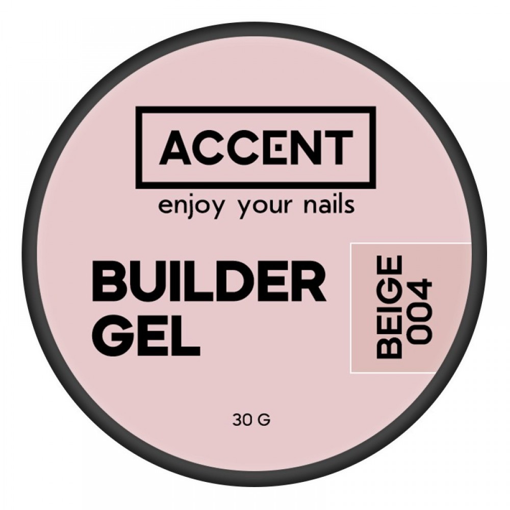 Моделирующий гель бежевий 004 Builder gel beige 004 Accent, 30 мл