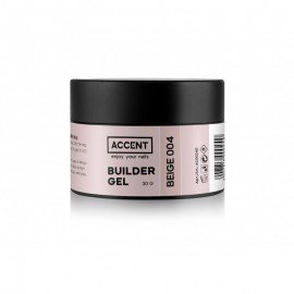 Моделирующий гель бежевий 004 Builder gel beige 004 Accent, 30 мл