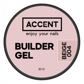 Моделирующий гель бежевий 004 Builder gel beige 004 Accent, 30 мл