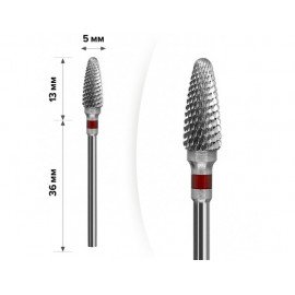 Твердосплавная фреза для снятия гель-лака mART M-98 Кукуруза Red 5*13