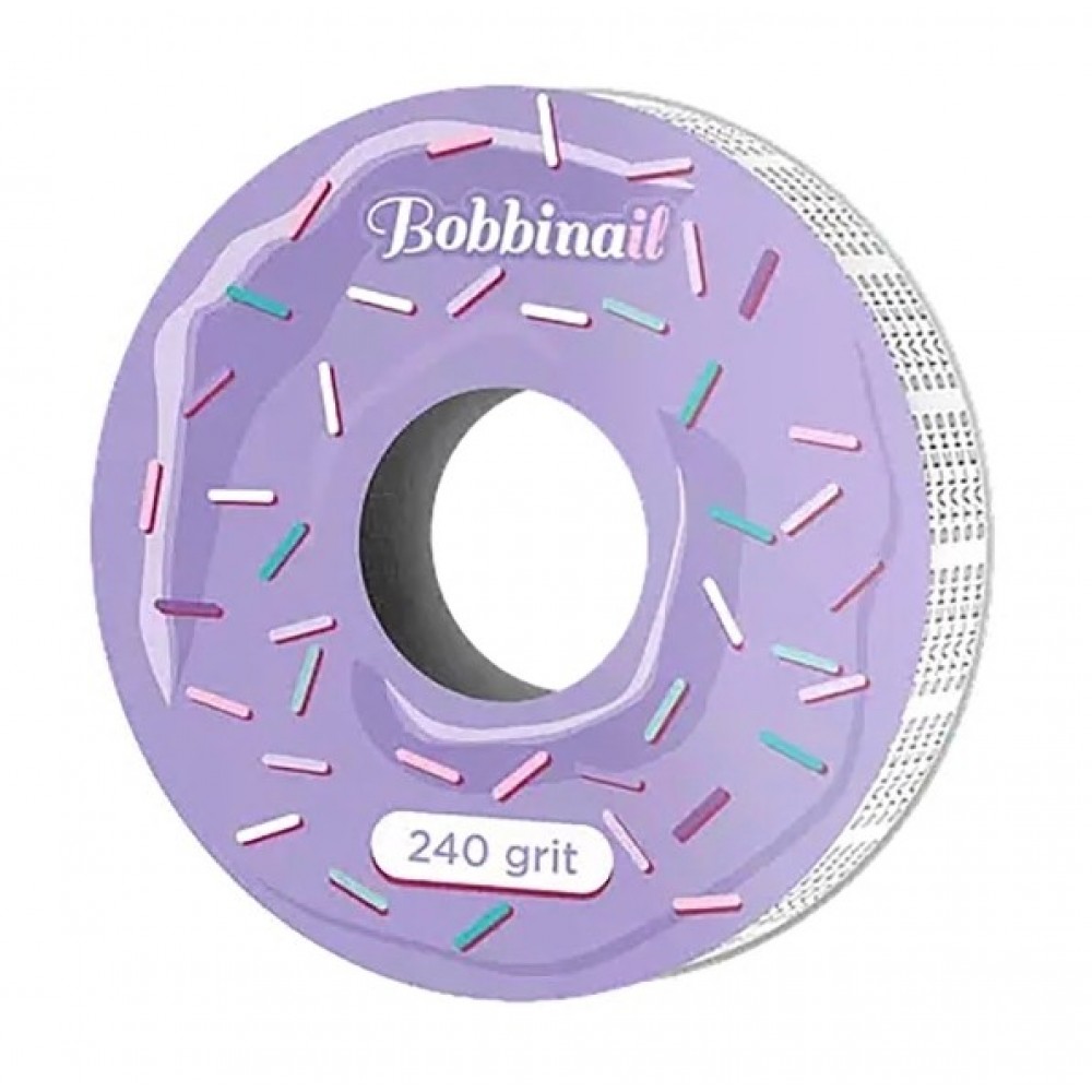 Запасной блок файл-ленты белый для пластиковой котушки Bobbinail STALEKS PRO 240 грит (7 м)