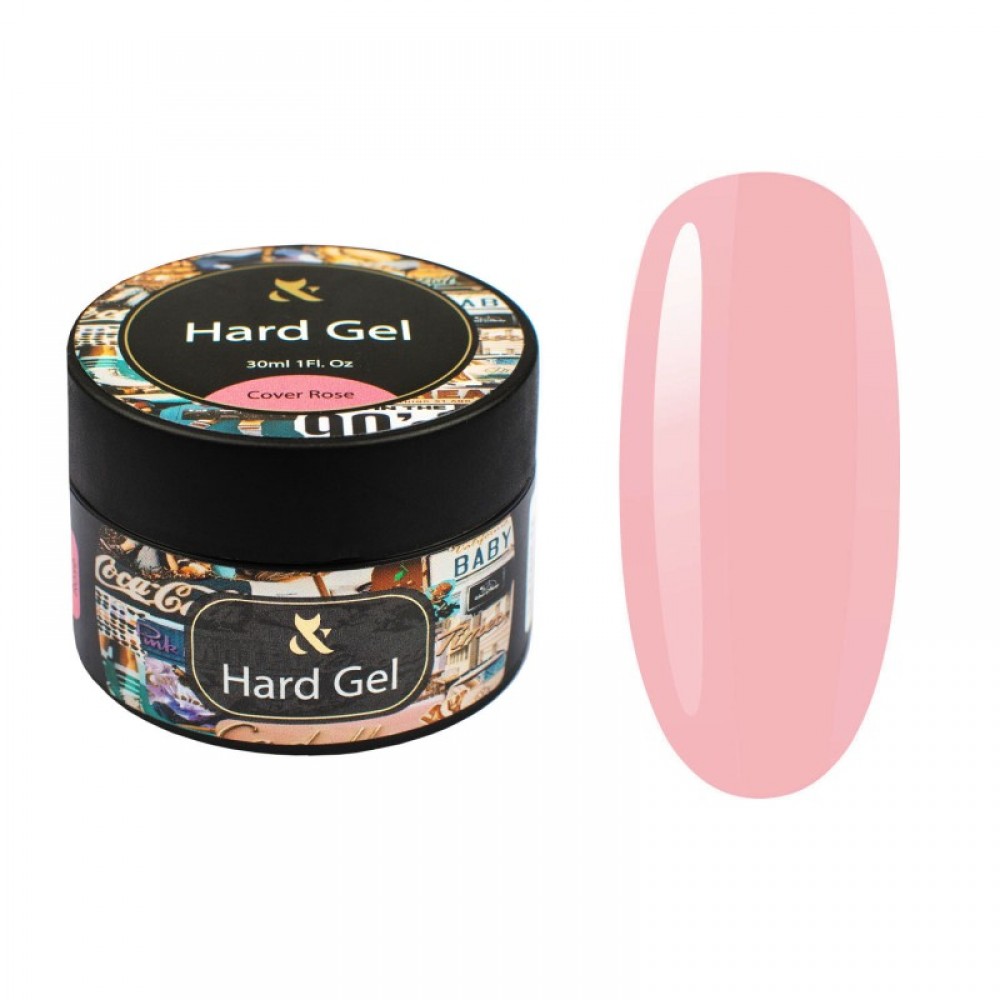 Гель для моделирования камуфлирующий (розе) F.O.X Hard gel Cover Rose, 30 мл