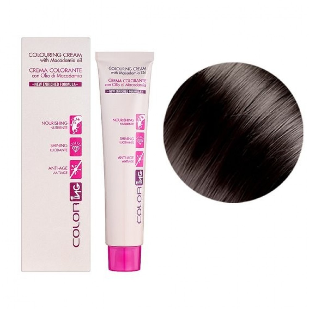 Крем-краска для волос ING Professional Colouring Cream with Macadamia oil 3 темно-каштановый 60 мл