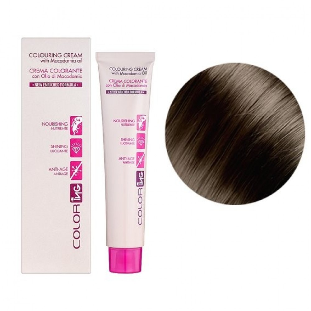 Крем-краска для волос ING Professional Colouring Cream with Macadamia oil 6.003 темно-русый байя, 60 мл