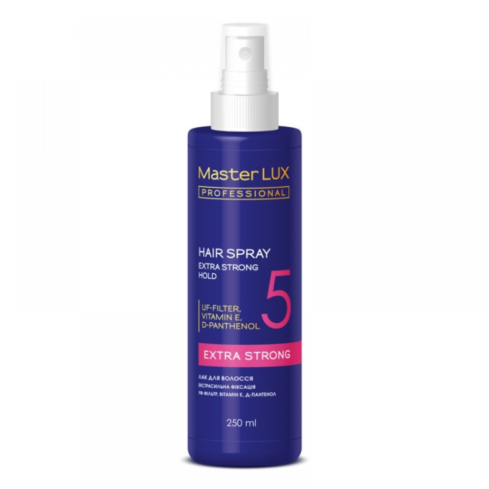 Лак для волос Экстрасильной фиксации Master Lux Professional, 250 мл