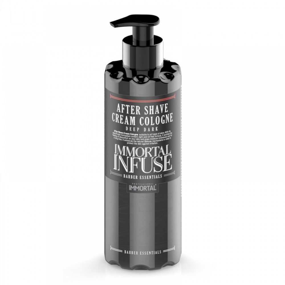 Крем після гоління чорний Immortal Infuse After Shave Cream Cologne Deep Dark, 400 мл