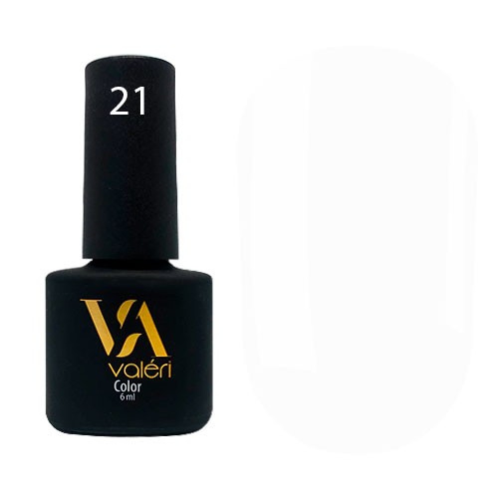 Гель-лак Valeri Color № 021 (белый, эмаль), 6 мл