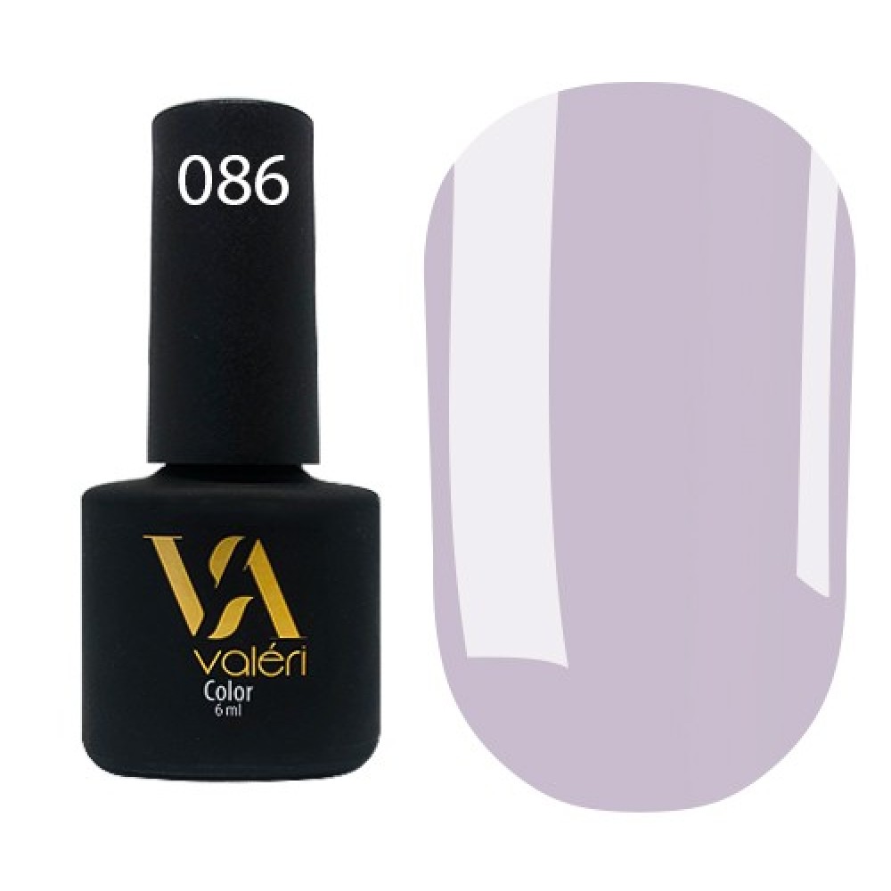 Гель-лак Valeri Color № 086 (светлый лиловый эмаль), 6 мл