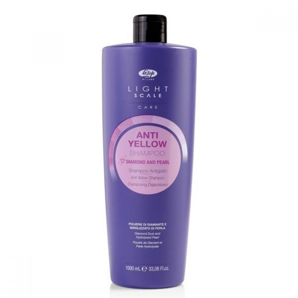 Шампунь проти жовтизни волосся LISAP Light Scale Anti Yellow shampoo, 1000 мл