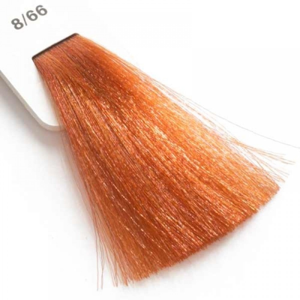 Крем-краска для волос Lisap LK Creamcolor OPC 8/66, светлый блондин медный интенсивный, 100 мл