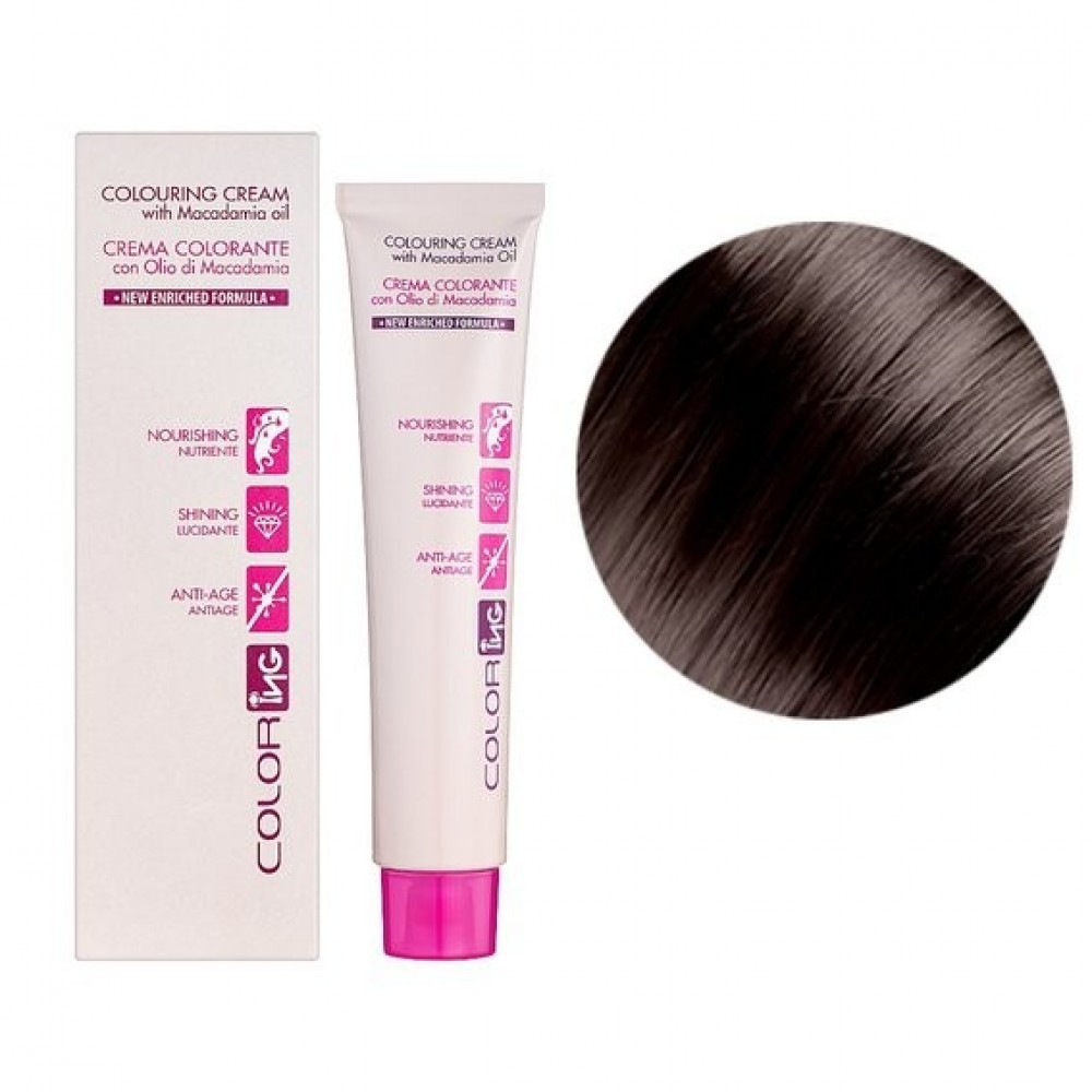 Крем-краска для волос ING Professional Colouring Cream with Macadamia oil 4 каштановый, 60 мл