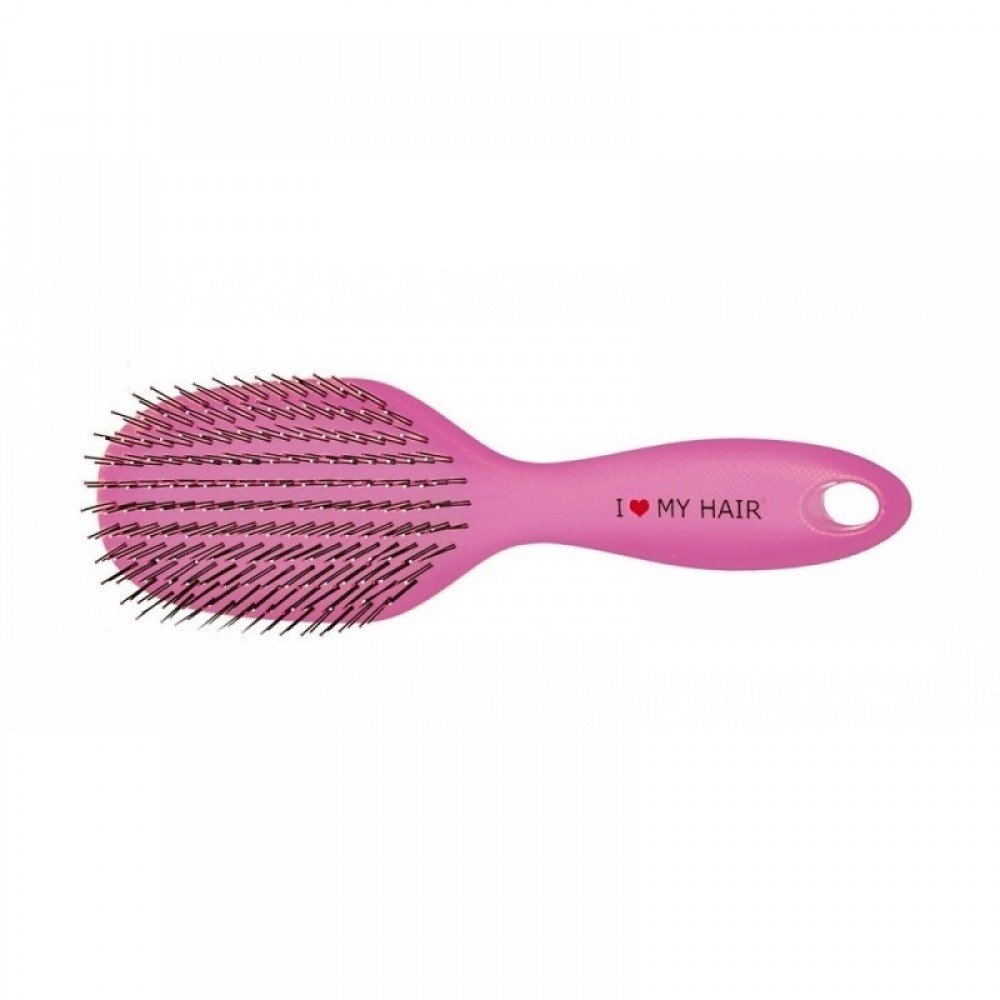Щетка Spider I LOVE MY HAIR розовая размер L