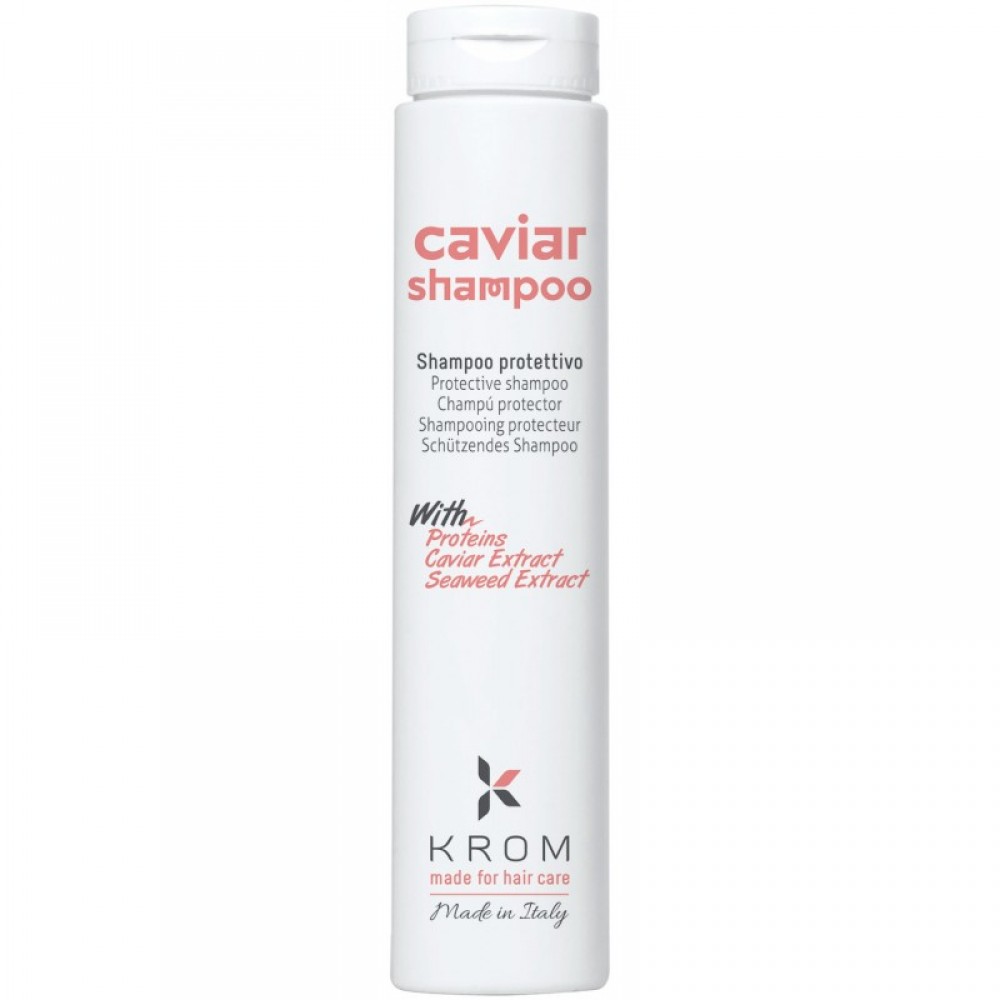 Шампунь защитный для волос CAVIAR KROM с протеинами, экстрактом икры, экстрактом морских водорослей, 1000 мл