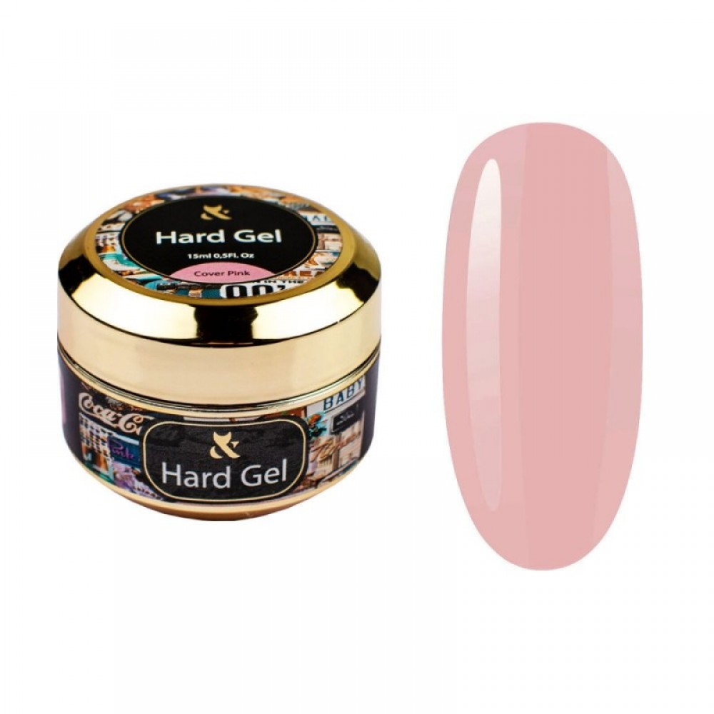Гель для моделирования камуфлирующий (розовый) F.O.X Hard gel Cover Pink, 15 мл