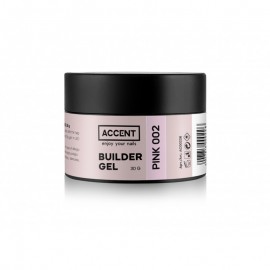 Моделирующий гель розовый 002 Builder gel pink 002 Accent, 30 мл