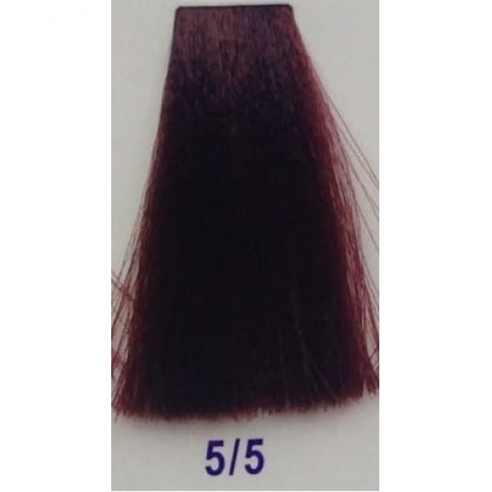 5/5 Крем-фарба для волосся з низьким вмістом аміаку DCM HOP Complex Hair Color Cream світлий шатен червоний, 100 мл