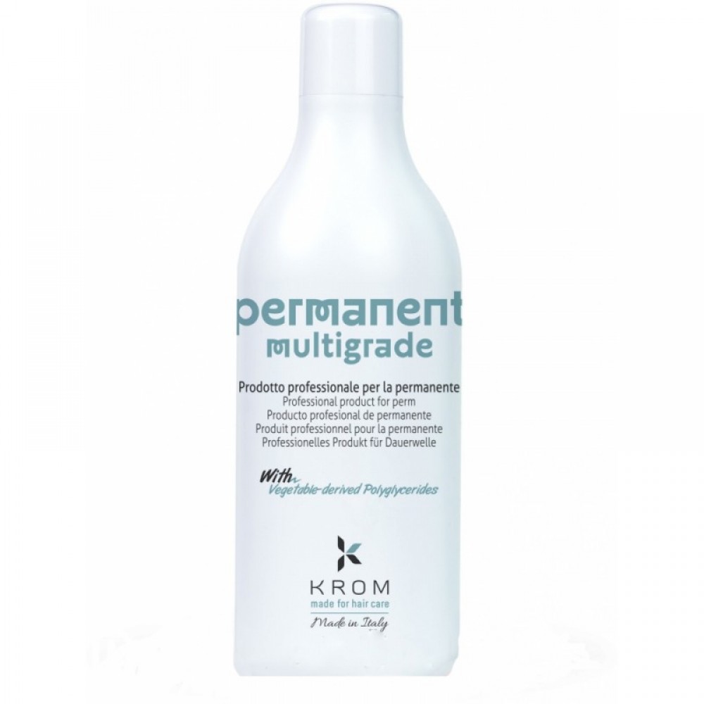 Професійний продукт для хімічної завивки волосся KROM PERM PROD Permanent Multigrade з полігліцеридами, 1000 мл