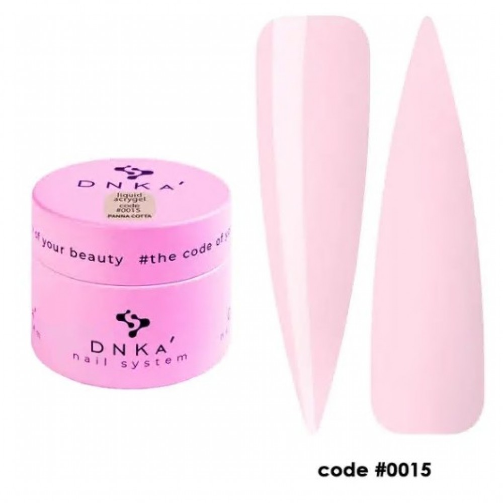Жидкий гель в банке Liquid Acrygel DNKa, 15 ml #0015 Panna Cotta