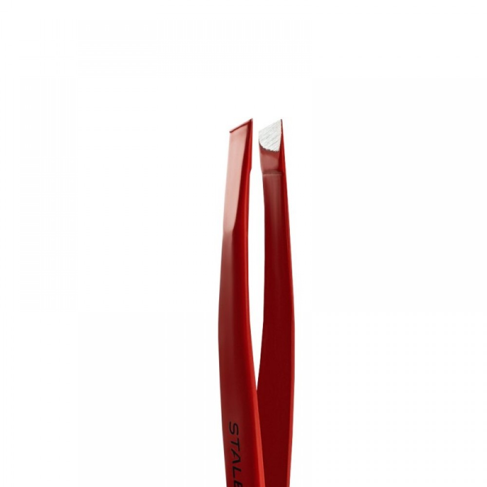 Пинцет для бровей EXPERT 11 TYPE 3 r (широкие скошенные кромки), красный