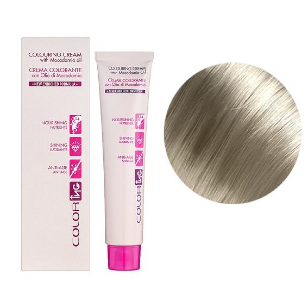 Крем-краска для волос ING Professional Colouring Cream with Macadamia oil 10.12 ультра светлый блондин ледяной, 60 мл