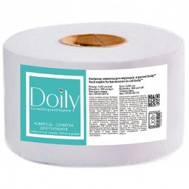 Салфетка-воротничек для парикмахеров из спанлейса Doily® 7х50 см 100 шт/рул Текстура: гладкая