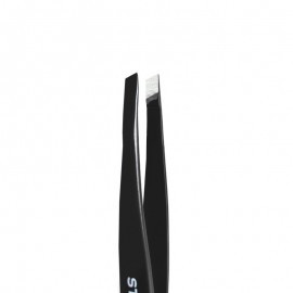 Пинцет для бровей STALEKS EXPERT 11 TYPE 4b (узкие скошенные кромки), черный