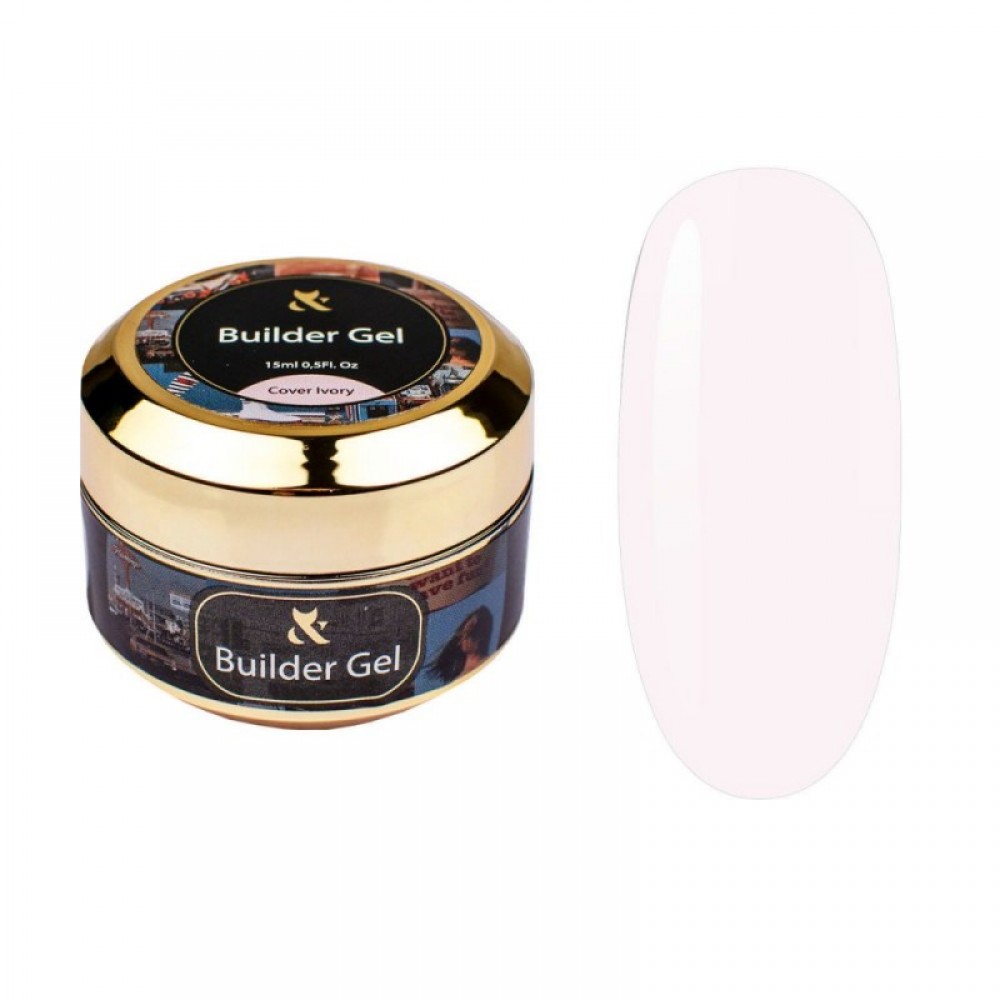 Гель для моделирования камуфлирующий (слоновая кость) F.O.X Builder gel Cover Ivory, 15 мл