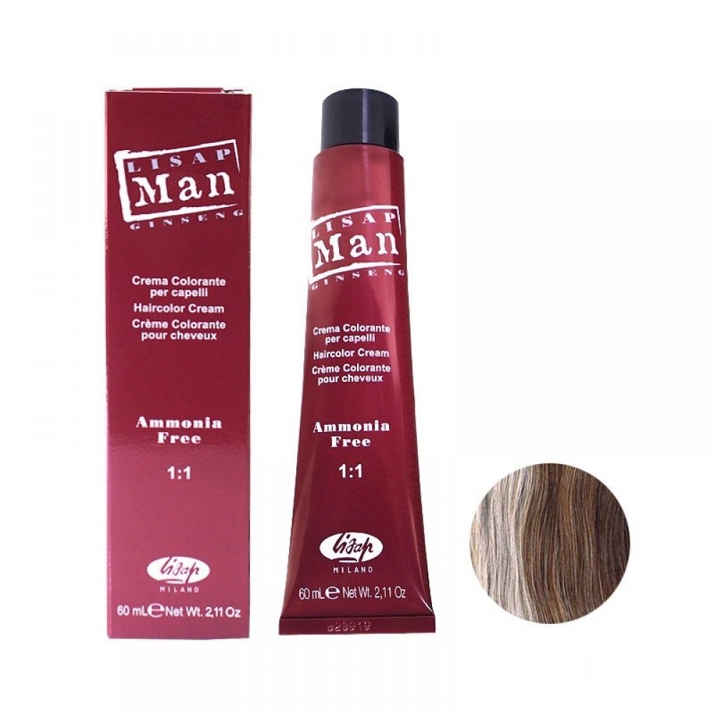 Крем-краска для волос LISAP MAN COLOR 6 темный блондин, 60 мл