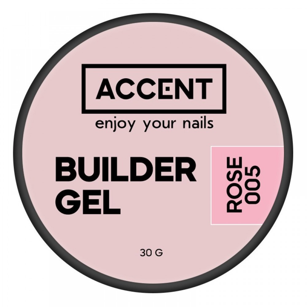 Моделирующий гель розовый 005 Builder gel pink 005 Accent, 30 мл