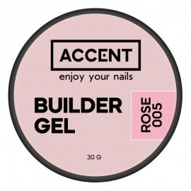 Моделирующий гель розе 005 Builder gel pink 005 Accent, 30 мл
