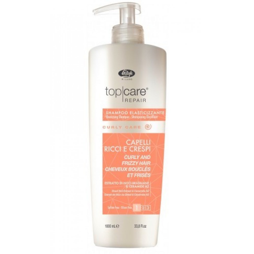 Шампунь для еластичності волосся LISAP Top Care Repair Curly Care Elasticising shampoo, 1000 мл