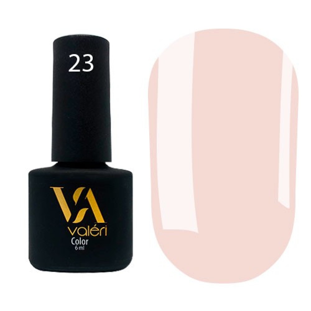 Гель-лак Valeri Color № 023 (розово-бежевый, эмаль), 6 мл