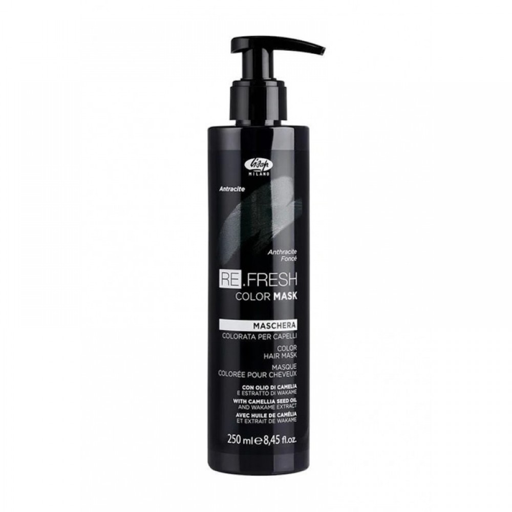 Безаміачна тонуюча маска для волосся Lisap Refresh Color Mask Антрацит, 250 мл