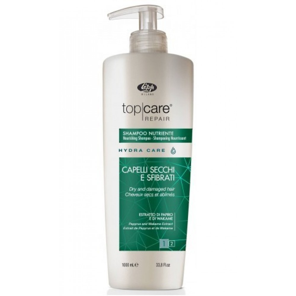 Поживний шампунь для пошкодженого волосся LISAP Top Care Repair Hydra Care Nour. shampoo, 1000 мл