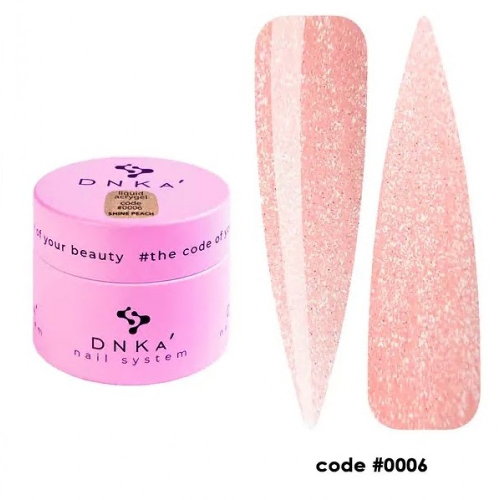 Жидкий гель в банке Liquid Acrygel DNKa, 15 ml #0006 Shine Peach